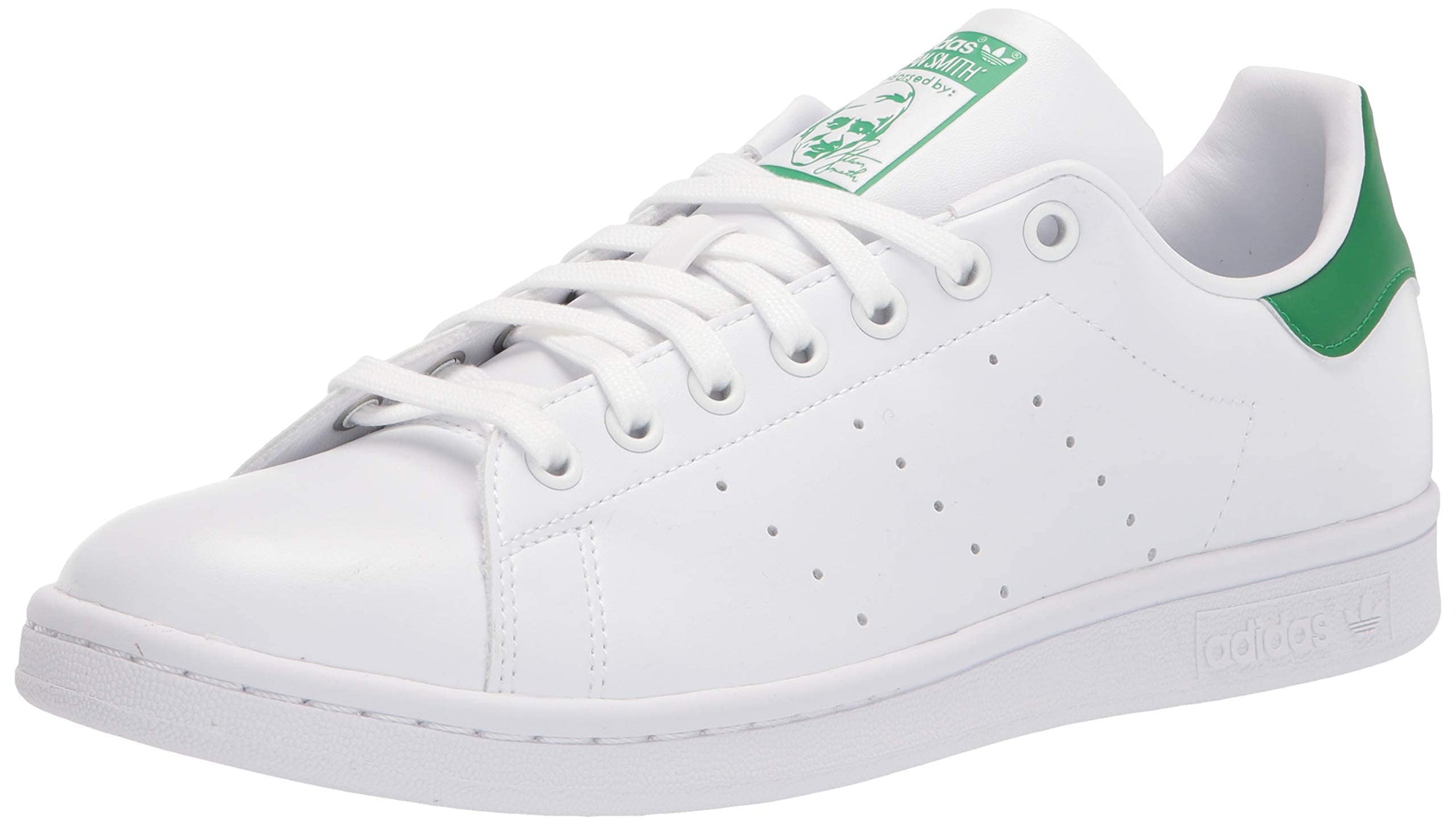 adidas Originals womens Stan Smith Sneaker, White/Green/White, 5 US