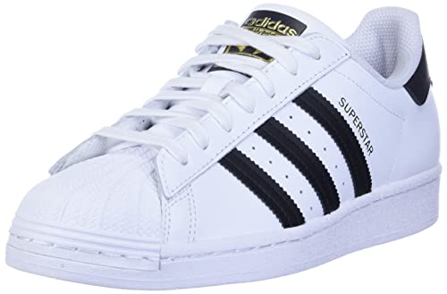 adidas Women's Superstar Sneaker, White/Black/White, 6