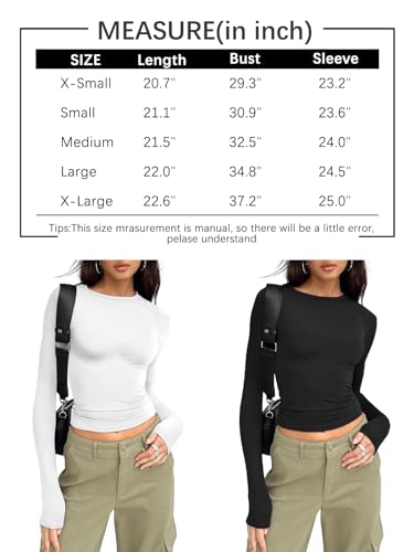 OQQ Women 2 Piece Crop Tops V Neck Long Sleeve Stretch Fitted Underscrubs  Layer Tee Exercise Shirts Toga Tops Black Beige at  Women's Clothing  store