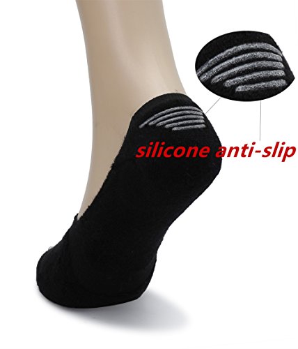 180 Wholesale Women's Mesh No Show / Silicone No Slip Loafer Sock Liner  Black - at 